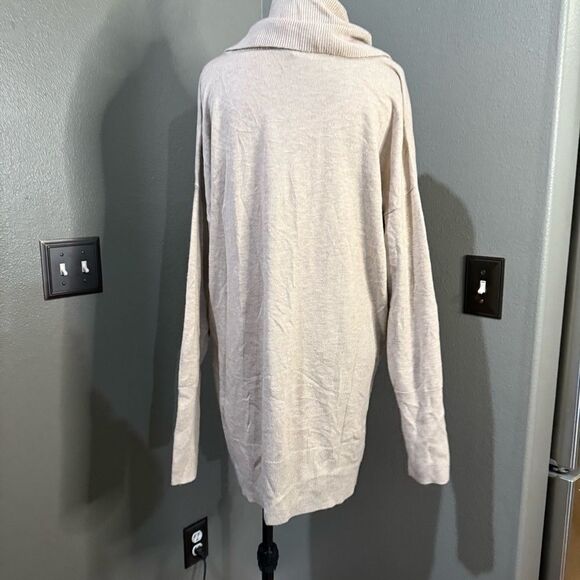 LOFT Ann Taylor Cowl Neck Tunic Sweater in Taupe Oversized - Picture 6 of 11